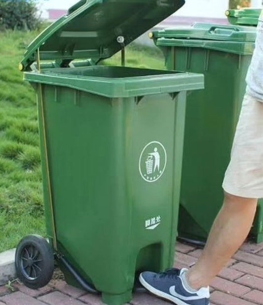 2 in 1( Pedal with Wheels) 100 Litres Dustbin