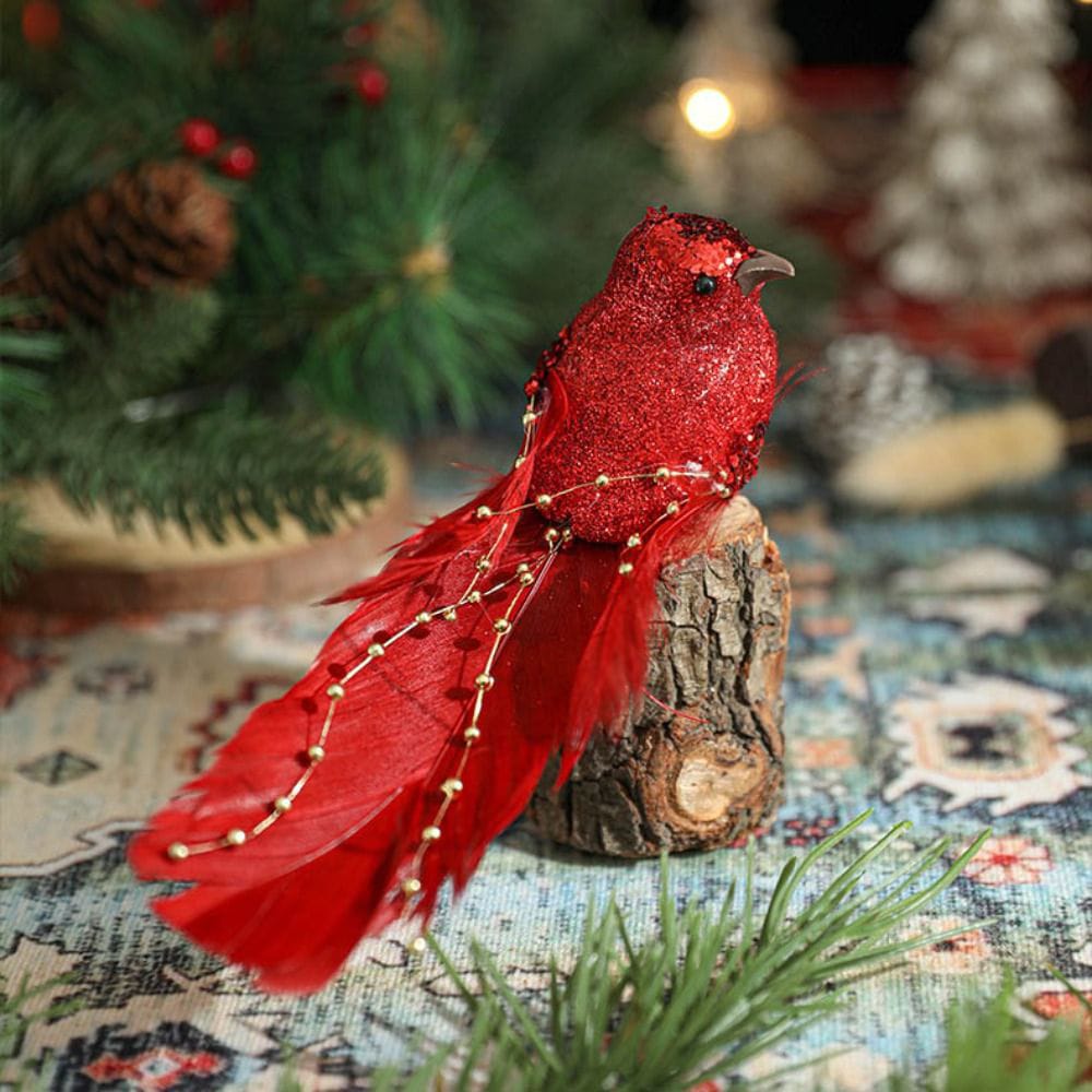 Artificial Foam Christmas Bird Ornaments