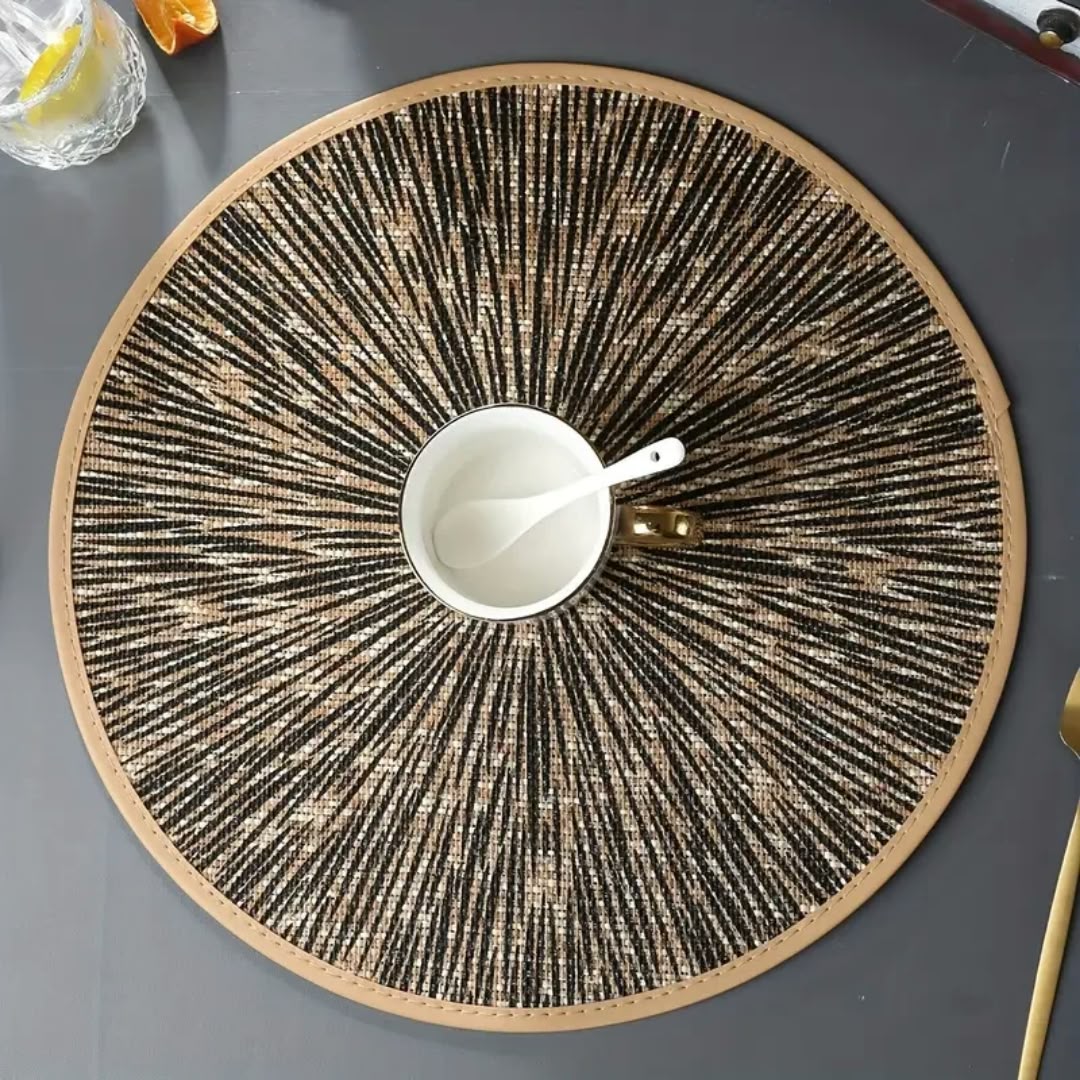 6-Piece Round Burlap Placemats