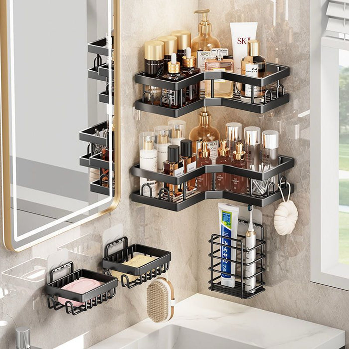 5 Piece Corner Bathroom Caddy, Black - available in Nairobi, Kenya