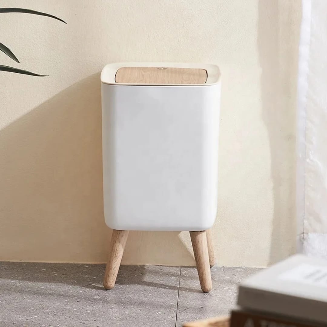 Rectangular Trash Bin with Lid