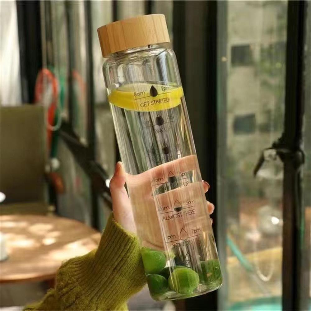 Water Bottle with Bamboo lid
