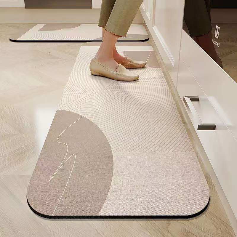 2 Piece Rubber Kitchen Mat Set