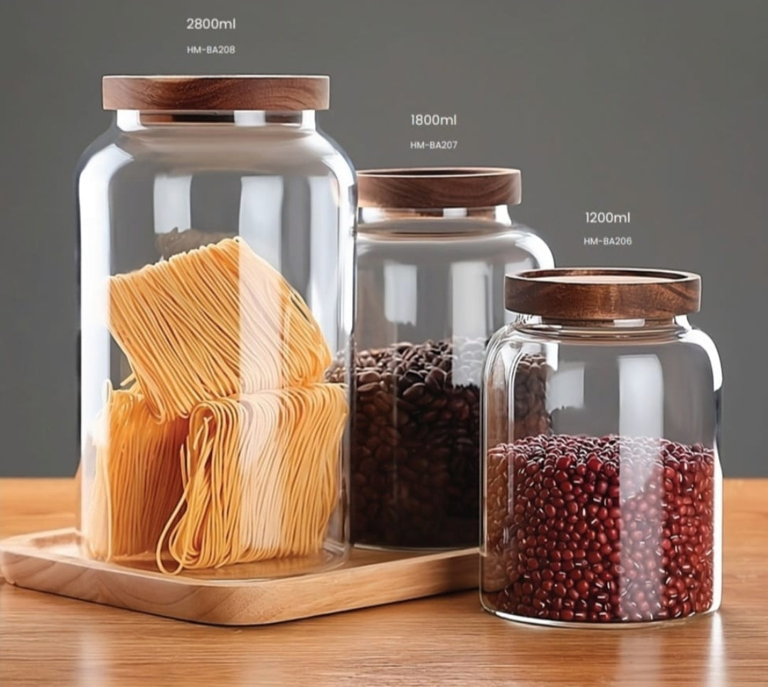Round Glass Jars Cork Lid