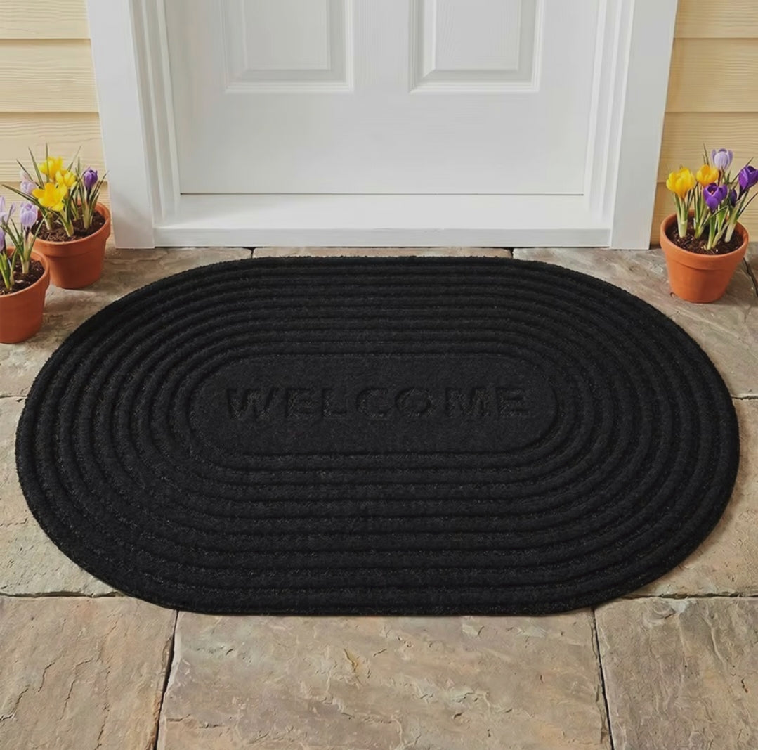 Oval Door Mat with Rubber Bottom