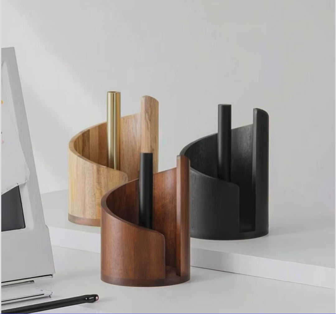 Wooden Countertop Kitchen Tissue Holder