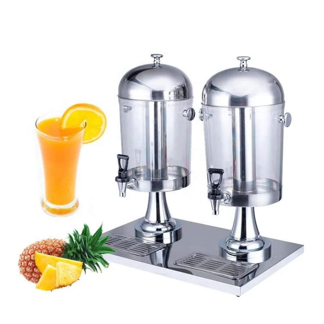 Stainless Steel Double Bowls Juice Dispenser