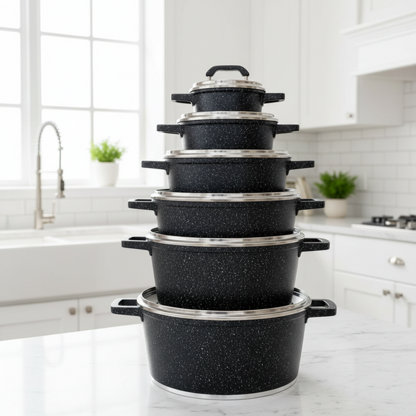 10 piece granite non stick cookware set for everyday home cooking