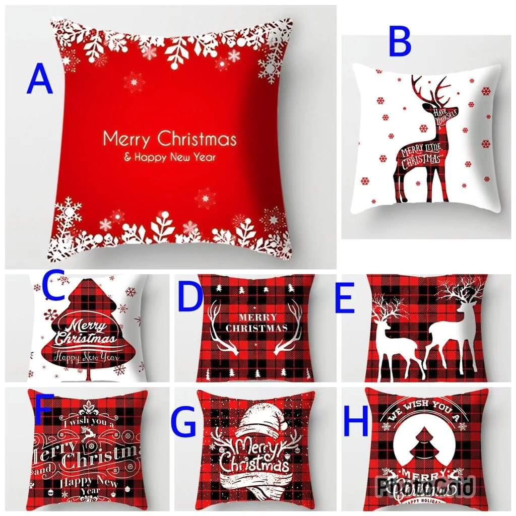 Assorted Christmas snow themed pillow cases