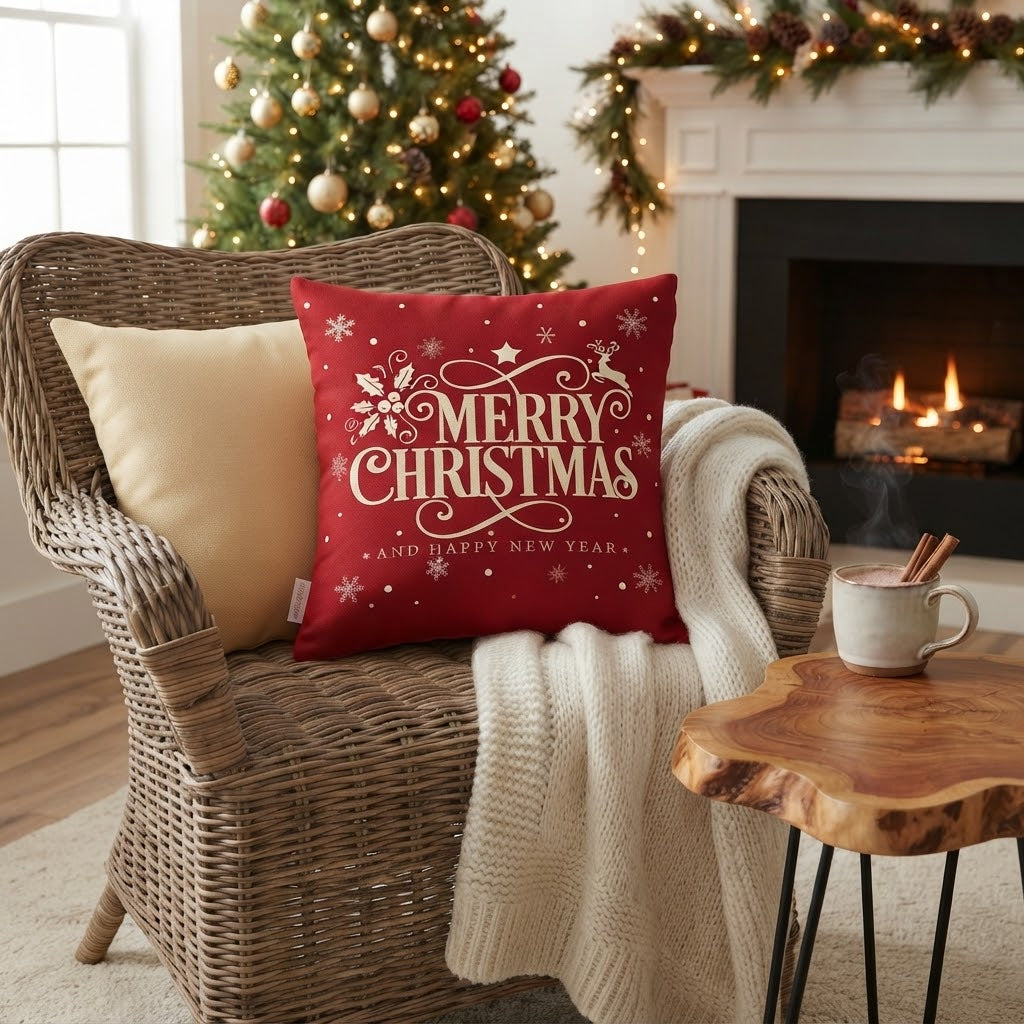 Christmas Pillow Cover in Soft Plush Material