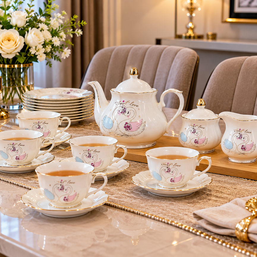 16-Piece Tea Set for Serving Tea and Hot Beverages