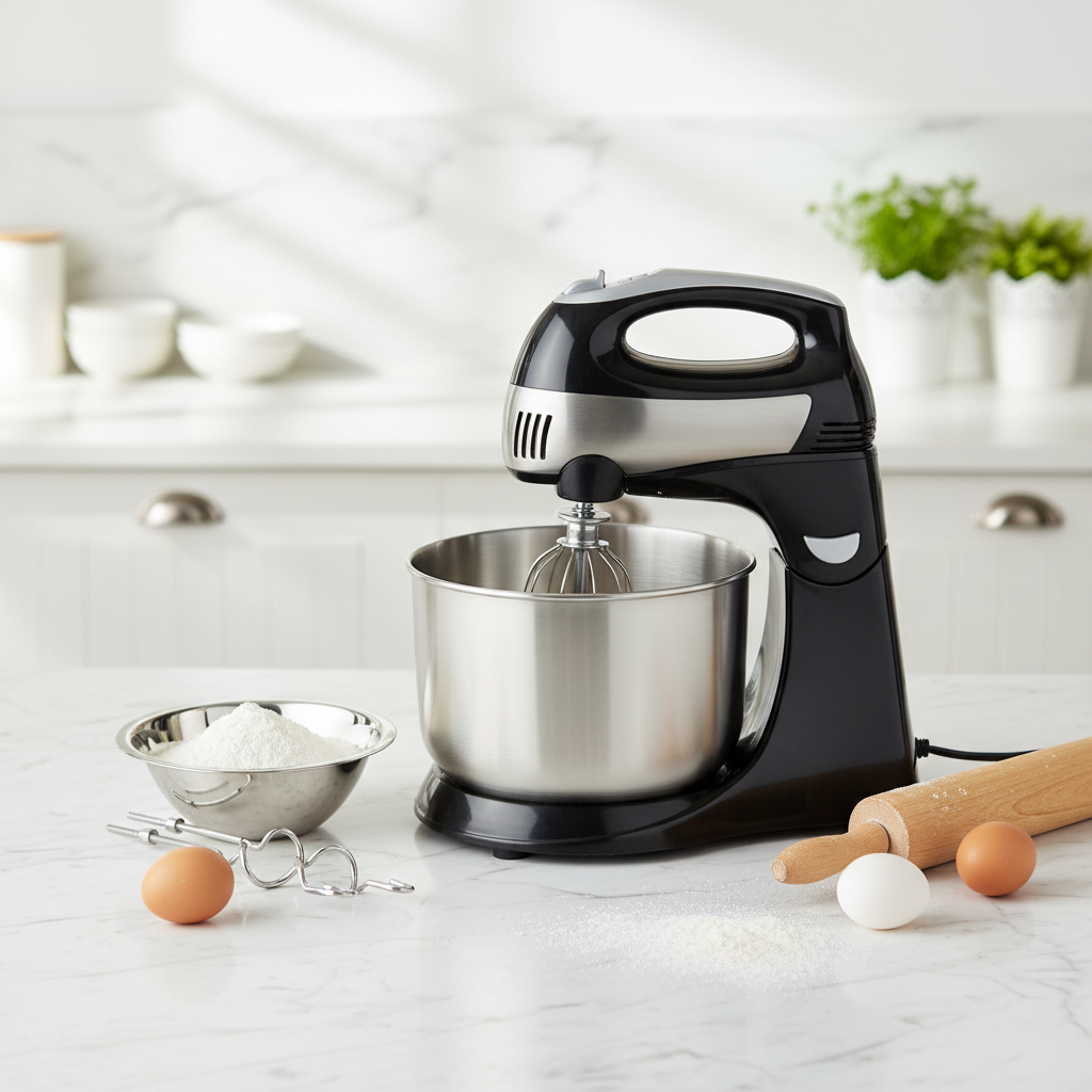 Ramtons 4.3L Stainless Steel Stand Mixer with 5 Speeds & Turbo Function – RM/369