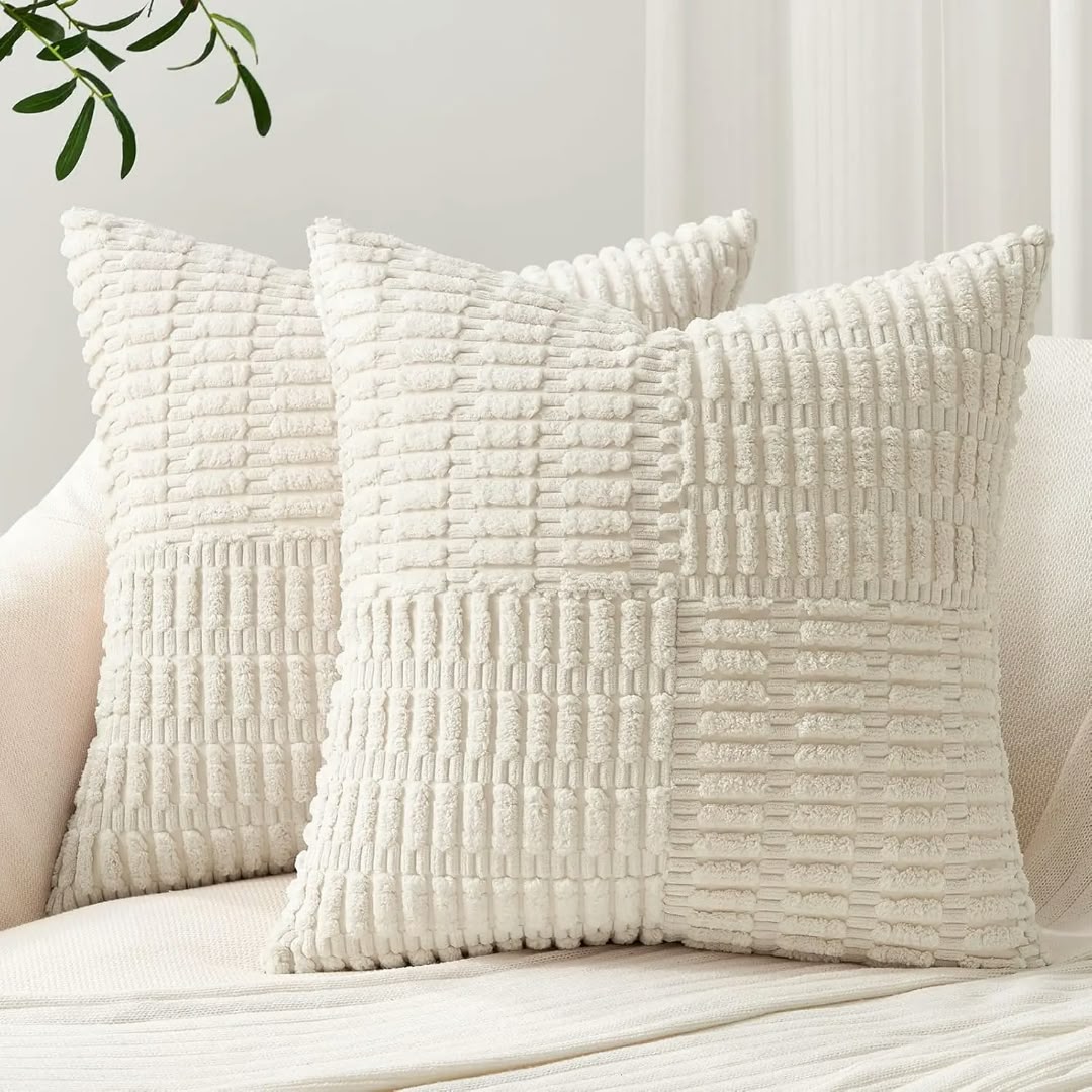 45 × 45cm Red Corduroy Christmas Throw Pillow Covers