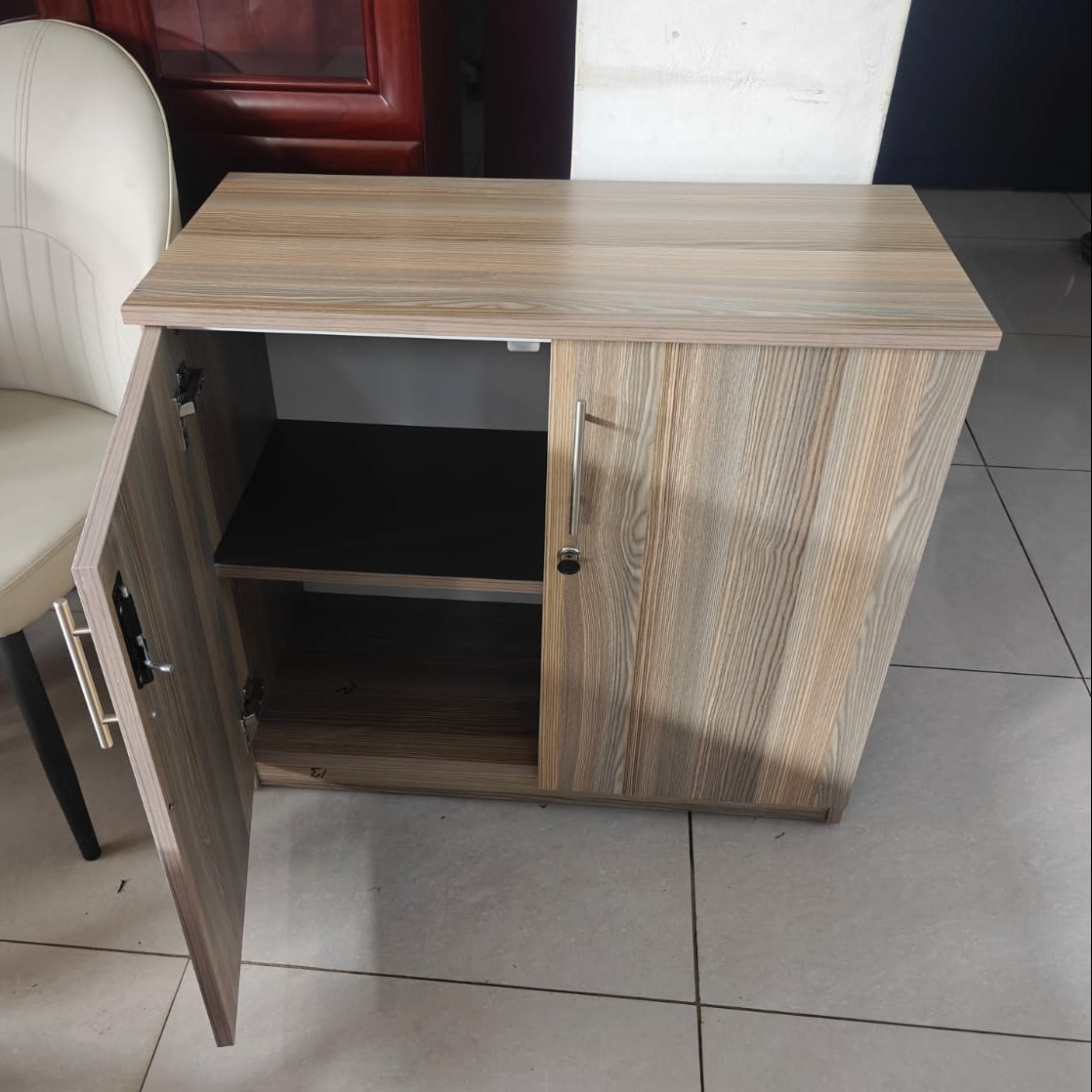 2-Door Low Office Storage Cabinet with Shelf