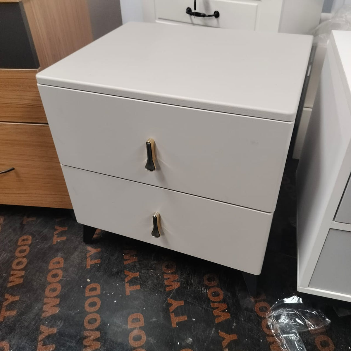 Bedside Cabinet With Drawer And Lower Storage Compartment