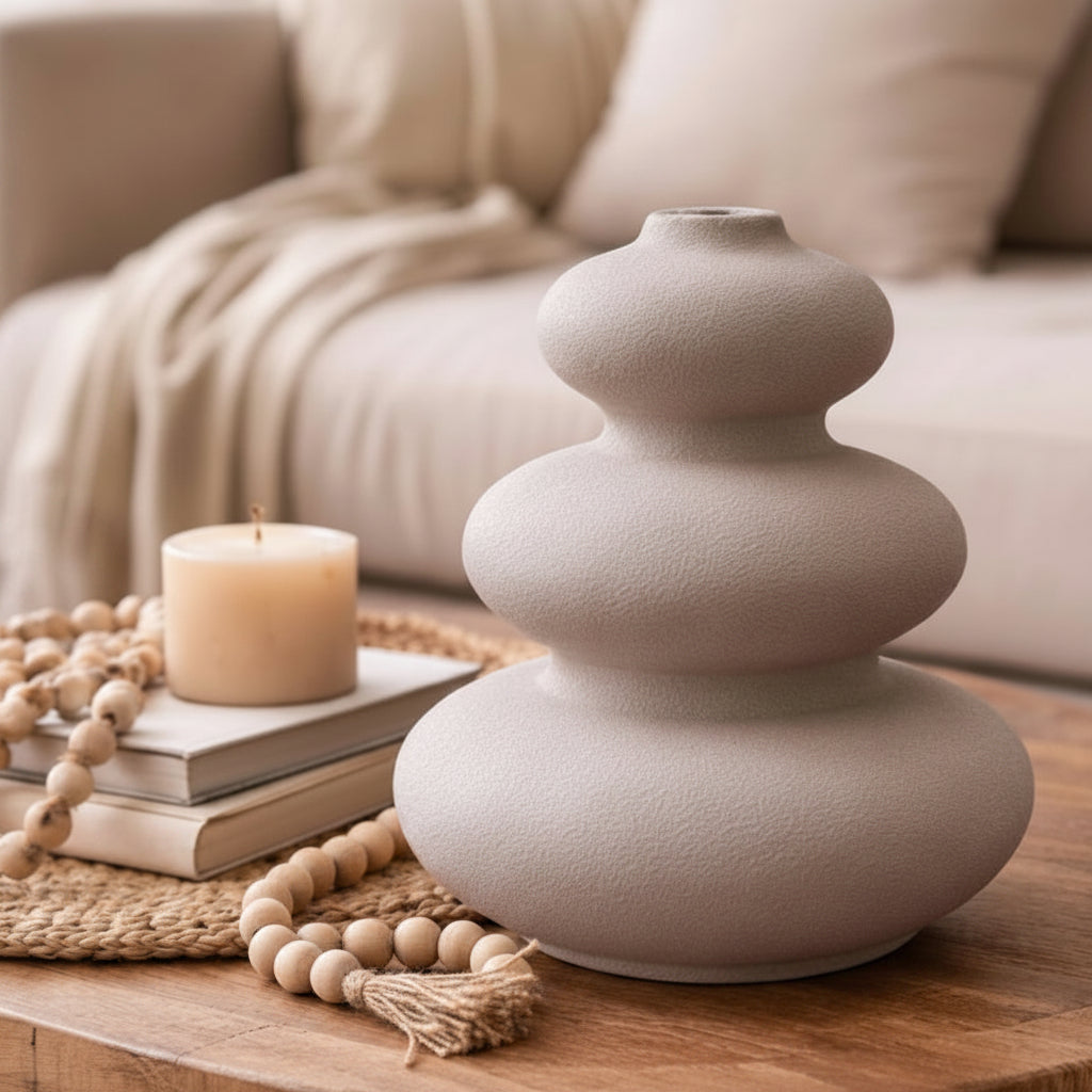 Stone Petal Vase