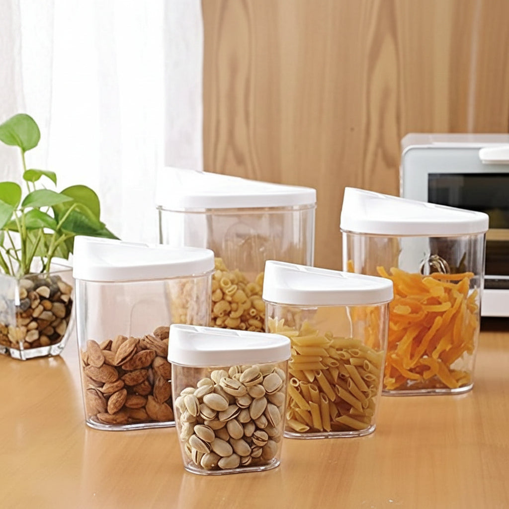 Easy Lock Storage Jar – Clear Airtight Acrylic Container for Spaghetti, Pasta, Cereals, Grains, Snacks, and Kitchen Pantry Organisation