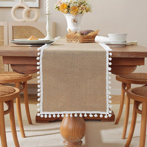 Natural Burlap Linen Woven Table Runner 30 x 275cm