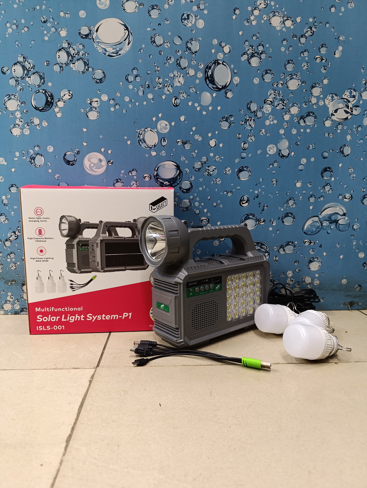 Solar Lighting System with 3 bulbs