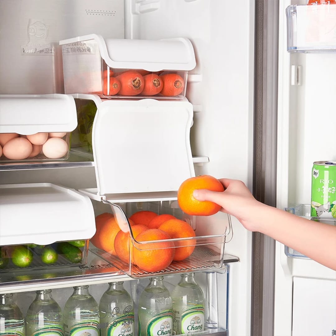 Large Capacity Acrylic Fridge Organiser with Lid - available in Nairobi, Kenya