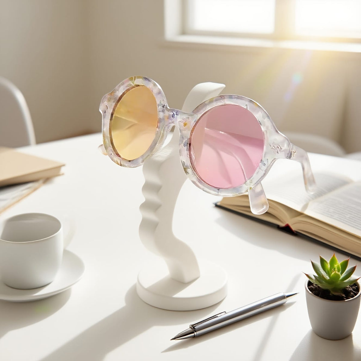 Human Face Eyeglass Stand