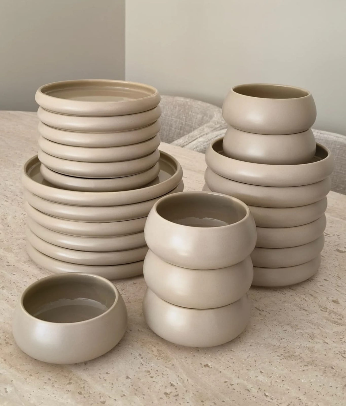 Gemelli Colllection 24pcs elegant ceramic dinner set stylish durable tableware