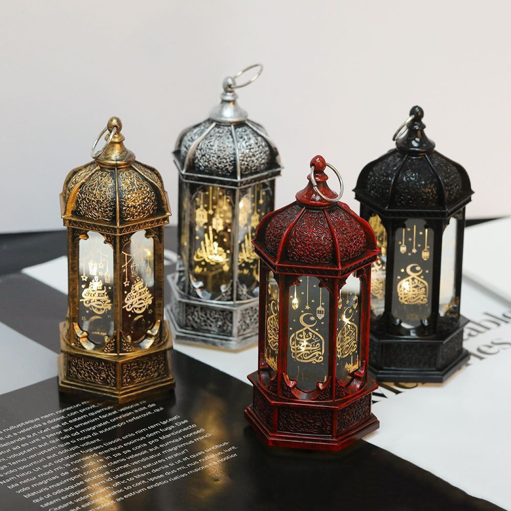 Vintage LED Ramadan Lamp, 6.6×13.5cm, Festive Home Lighting
