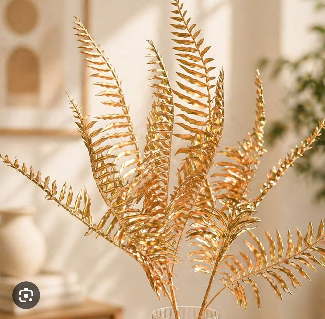 Artificial Golden Maple Leaf Plant for Christmas Home Decoration