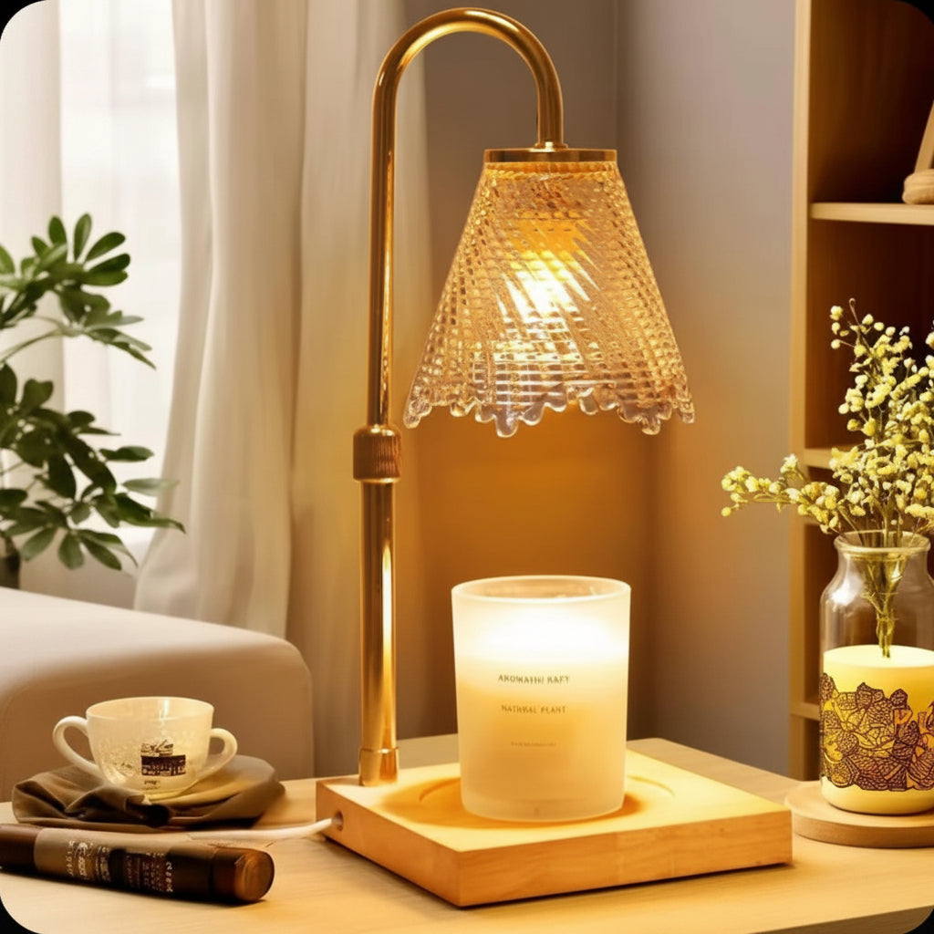 Gemelli Collections electric candle warmer lamp for scented candles with flameless warming technology elegant decorative design and ambient lighting for safe fragrance release in bedrooms living rooms offices and home décor spaces