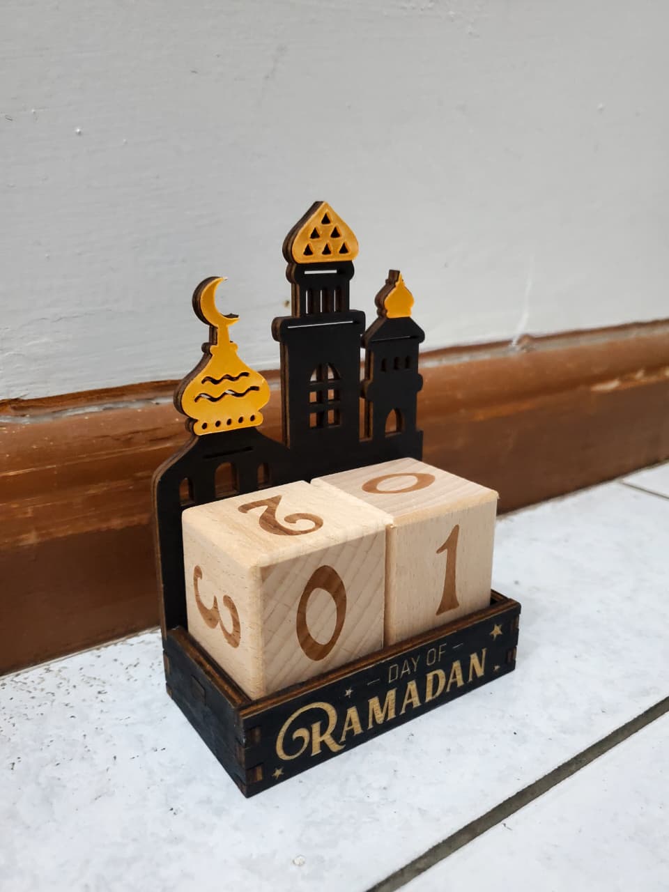 Ramadan Countdown Calendar Blocks Wooden