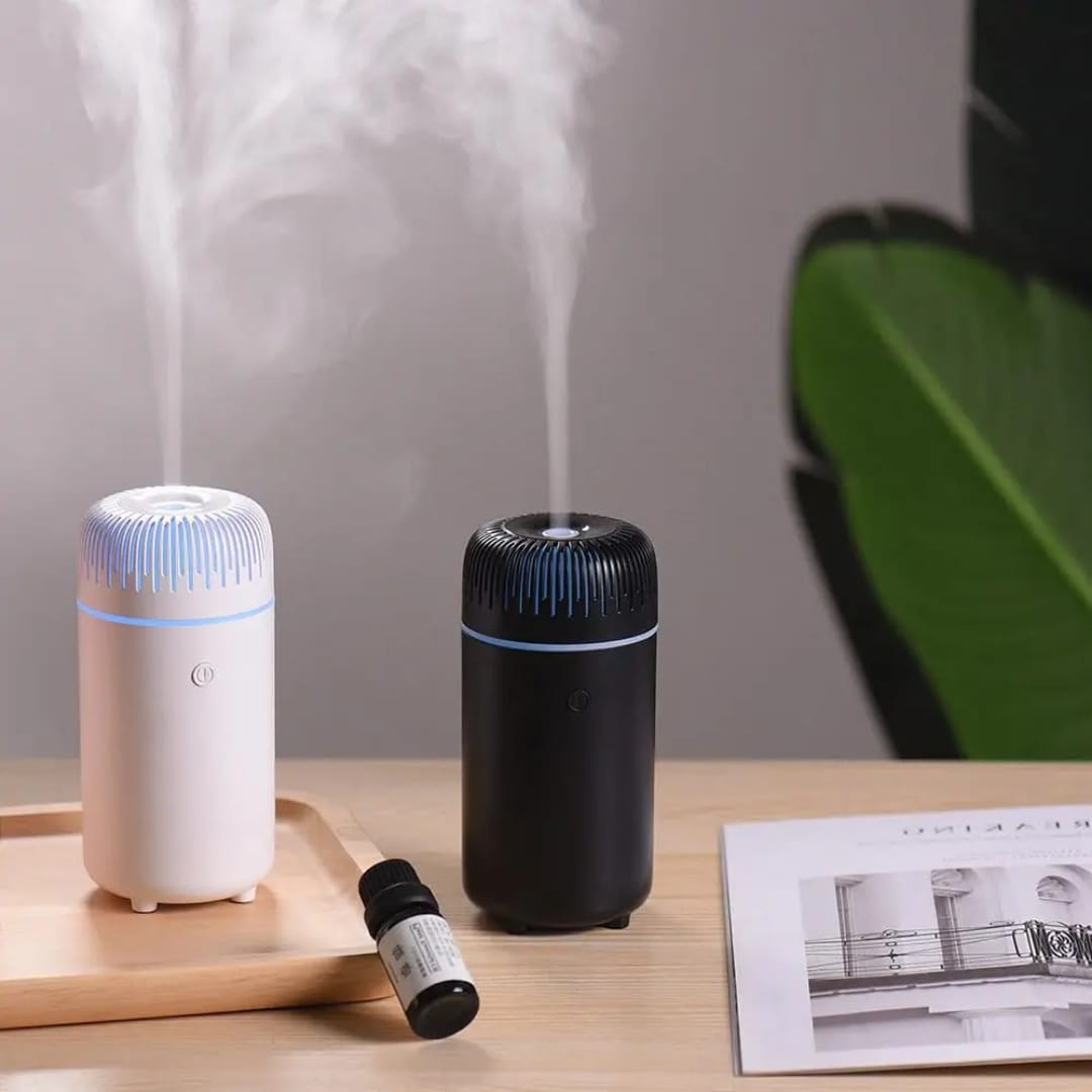 Portable Ultrasonic Humidifier and Diffuser – USB Mini Air Mist Maker with LED Night Light for Home, Office and Car Use