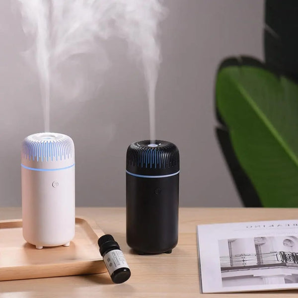 Portable Ultrasonic Humidifier and Diffuser – USB Mini Air Mist Maker with LED Night Light for Home, Office and Car Use