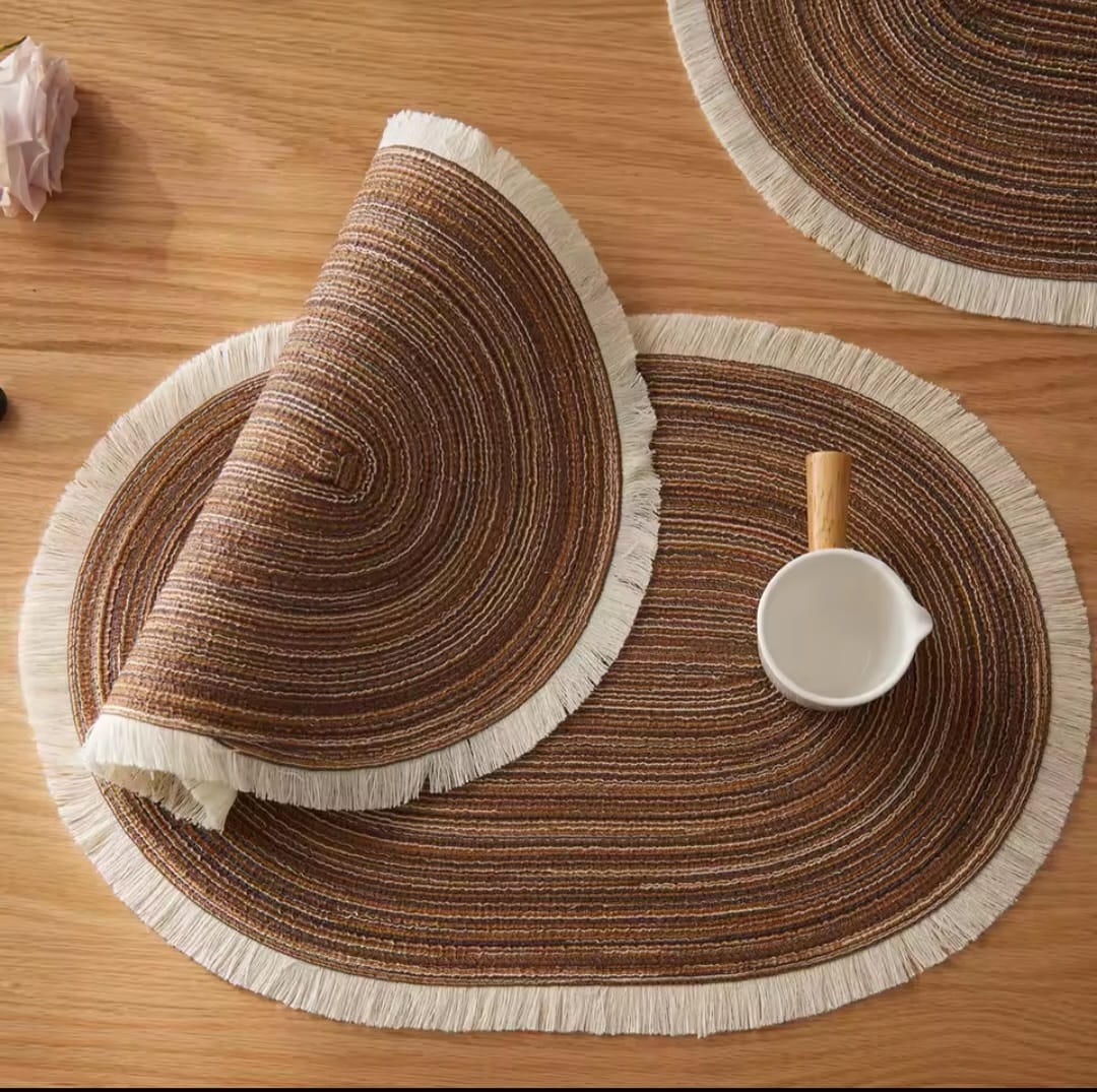 Oval Cotton Braided Table Placemats