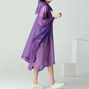 Adults EVA Waterproof Hooded Rain Poncho – Unisex Outdoor Raincoat for Motorcycle, Camping, and Travel Use