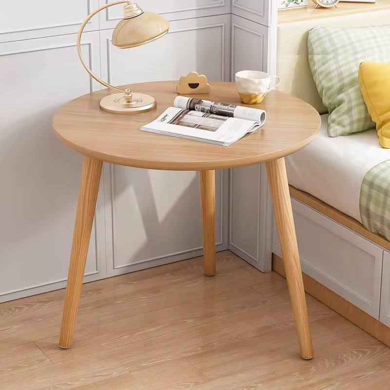 Nordic style coffee side table 50x50cm in brown and white for living room sofa bedside balcony and modern home décor.