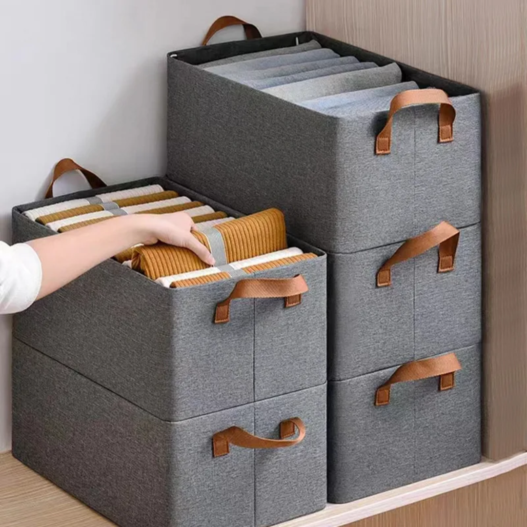Foldable Multipurpose Hard Fabric Clothes & Closet Organizer