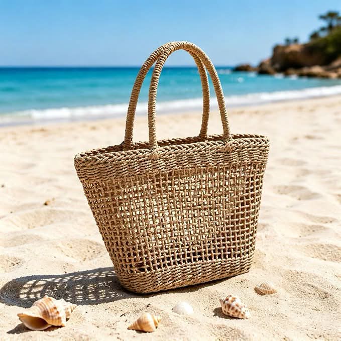 Handwoven Straw Tote Bag