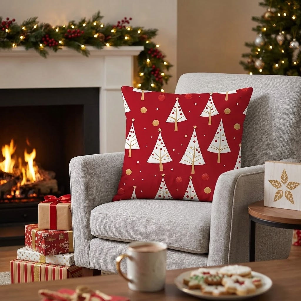 4-Piece Christmas Cushion Cover Set 45 × 45cm