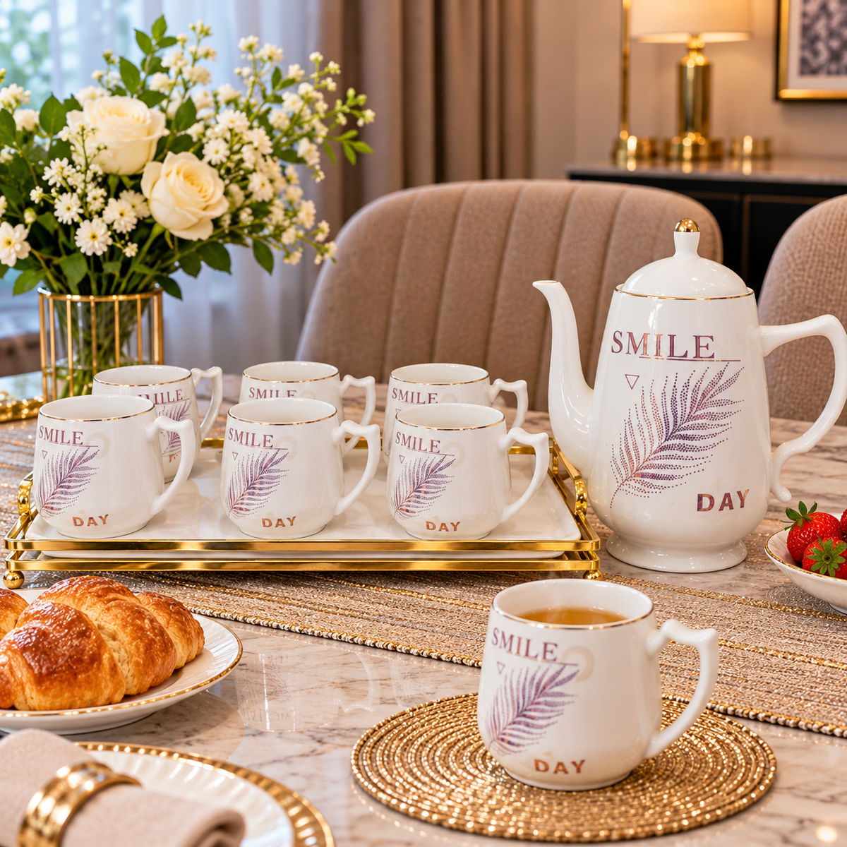 8-Piece Tea Set for Serving Tea and Hot Beverages