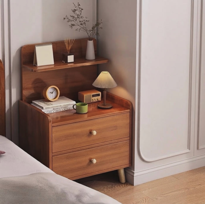 37 × 30 × 70 cm Wooden Bedside Table with Drawer, available in Light Brown Grey White and Dark Brown - available in Nairobi, Kenya