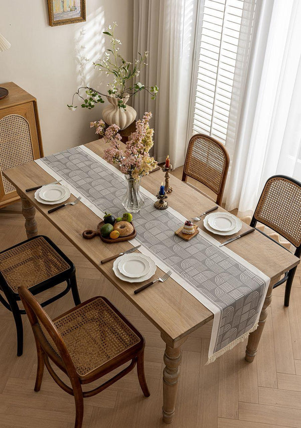 Gemelli Colllection premium table runner   dining table décor luxury table runner decorative dining accessory modern table styling fabric table runner for dining room events weddings celebrations home décor table centrepiece accessory