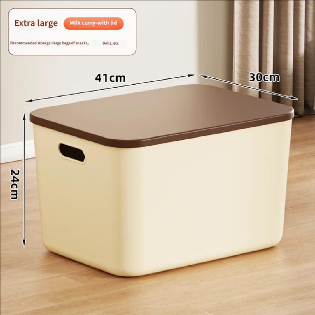 Large Rectangular PP Plastic Storage Box with Lid