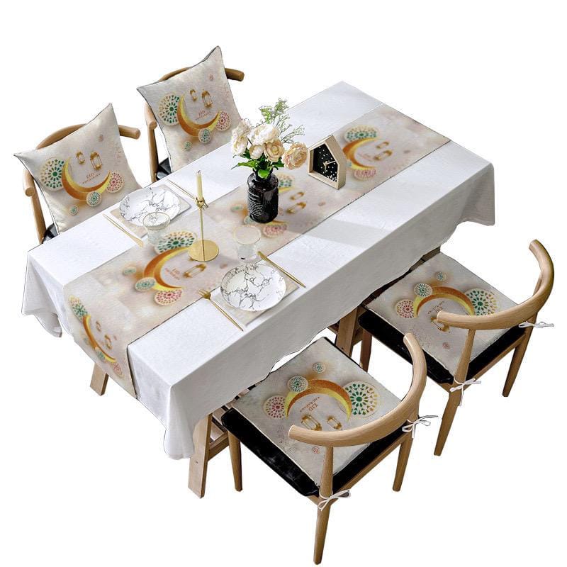 Ramadan Table Runner Set with 4 Pillow Cases