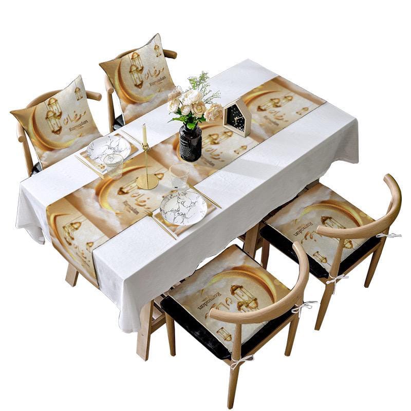 Ramadan Table Runner Set with 4 Pillow Cases