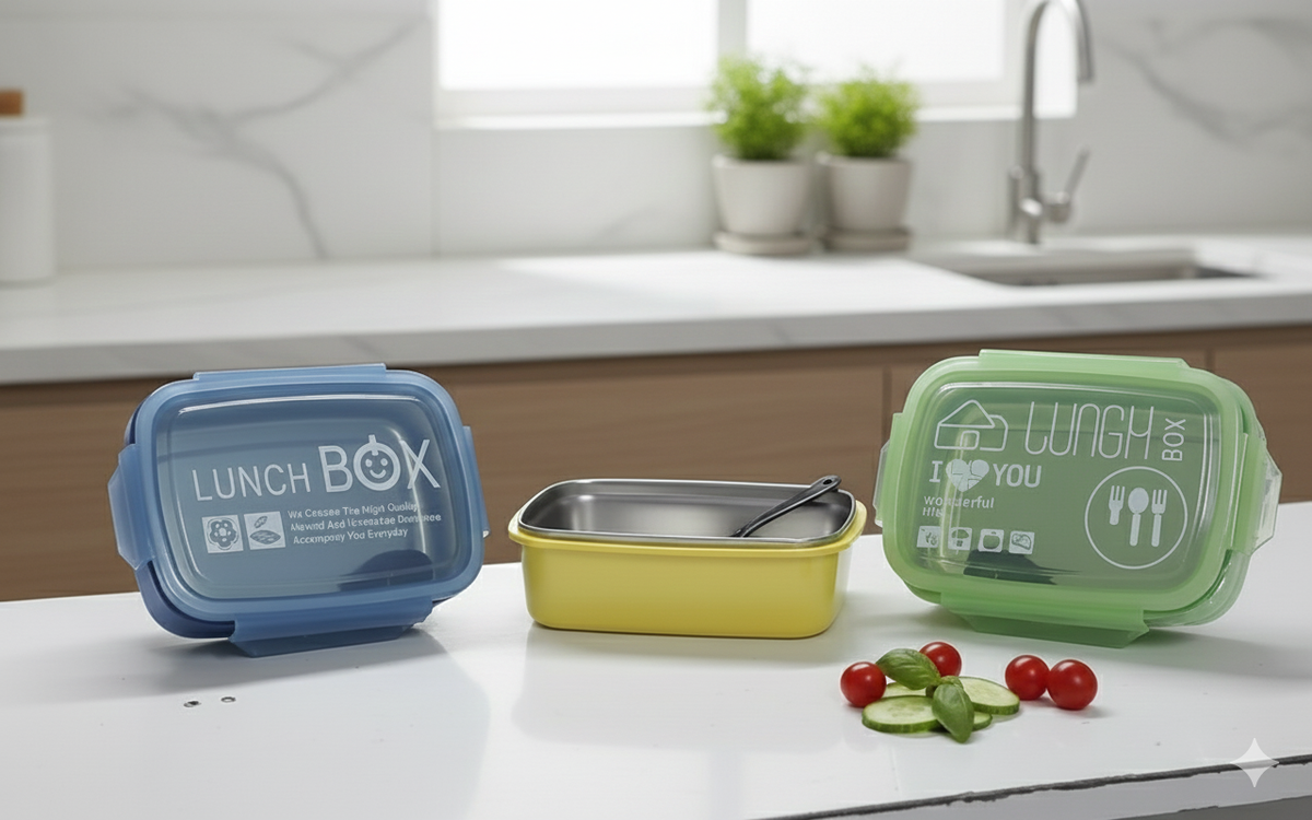 Leak Proof Stainless Steel Food Container Lunch Box for Kids and Adults