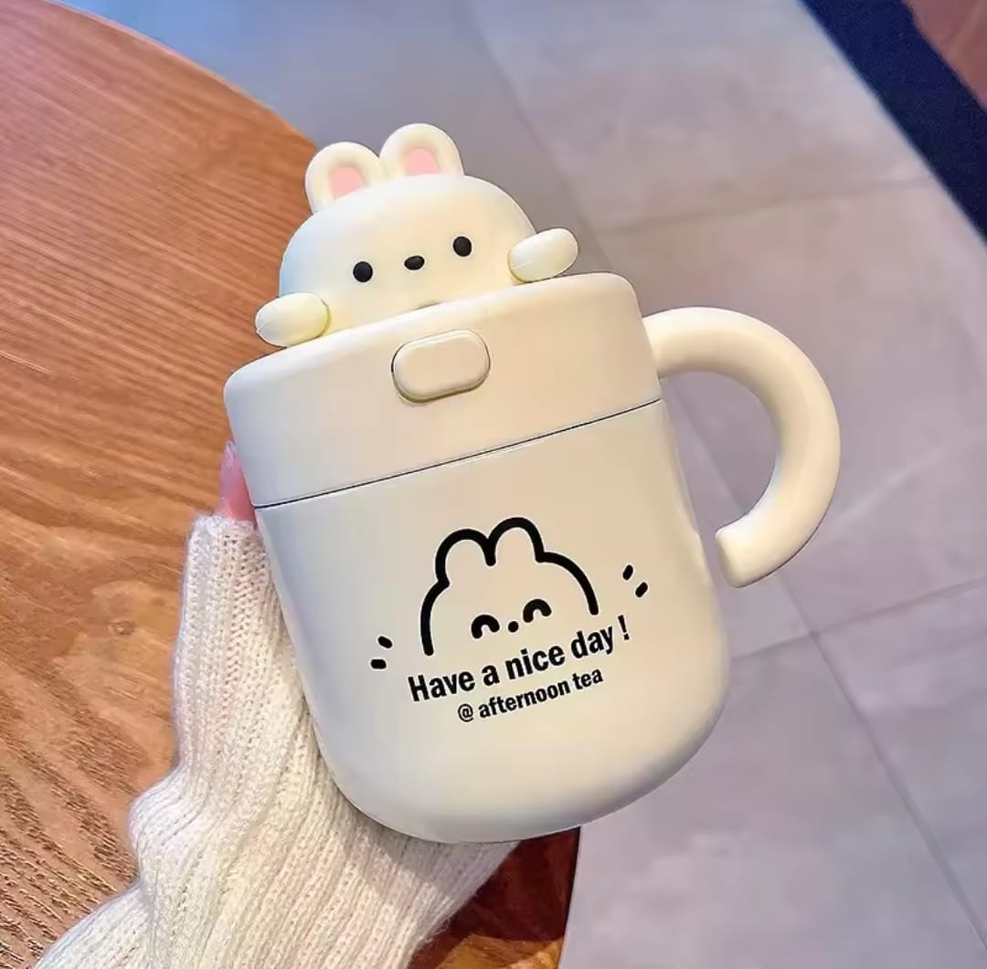 Flask With Straw And Lid