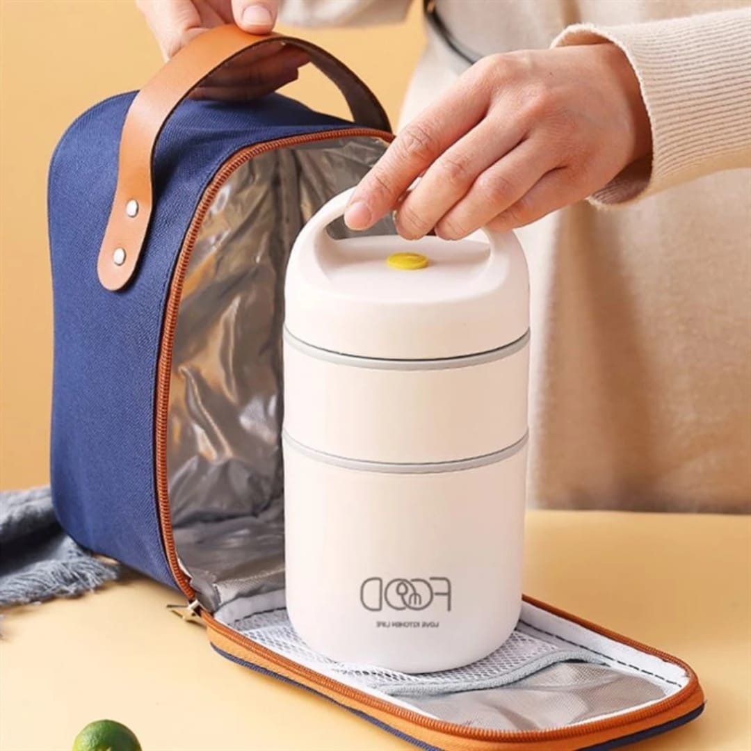 Insulated Lunch Box Set with Carry Bag