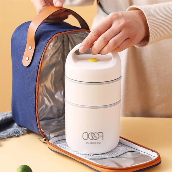 Insulated Lunch Box Set with Carry Bag