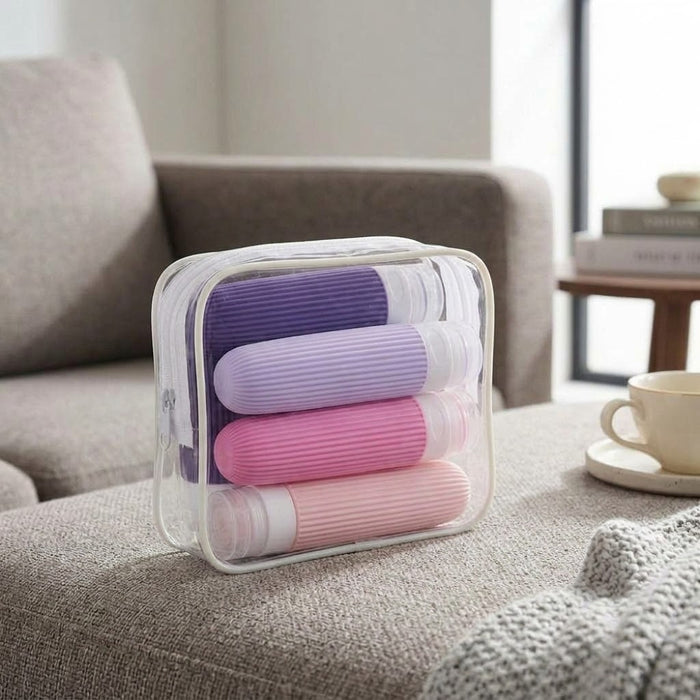Set of 4 Silicone Travel Lotion Bottles 90ml Each