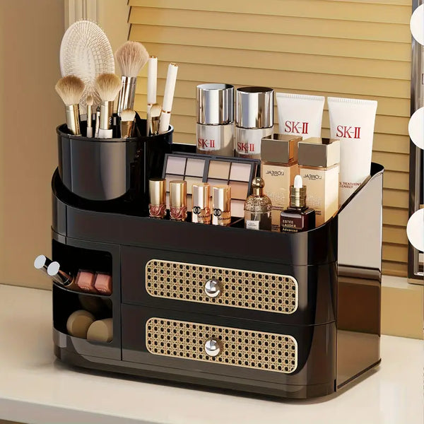 Makeup Storage Organizer, Rotating Brush Holder 